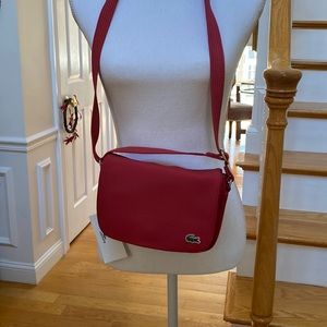Lacoste women’s classic nylon crossbody Red NWT
